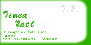 timea matl business card